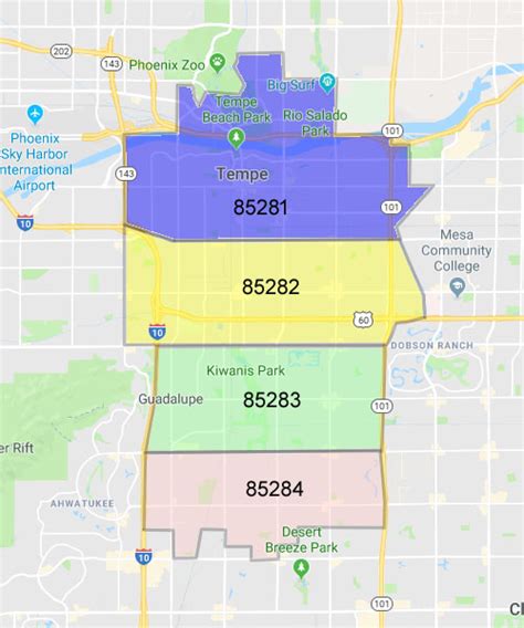 tempe zip codes map|City of Tempe Zip Code Boundaries (Maricopa County GIS)